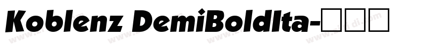 Koblenz DemiBoldIta字体转换